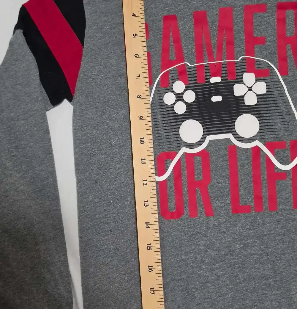 The Children's Place Boys Gamer Graphic T-Shirt Gray Size M 7/8